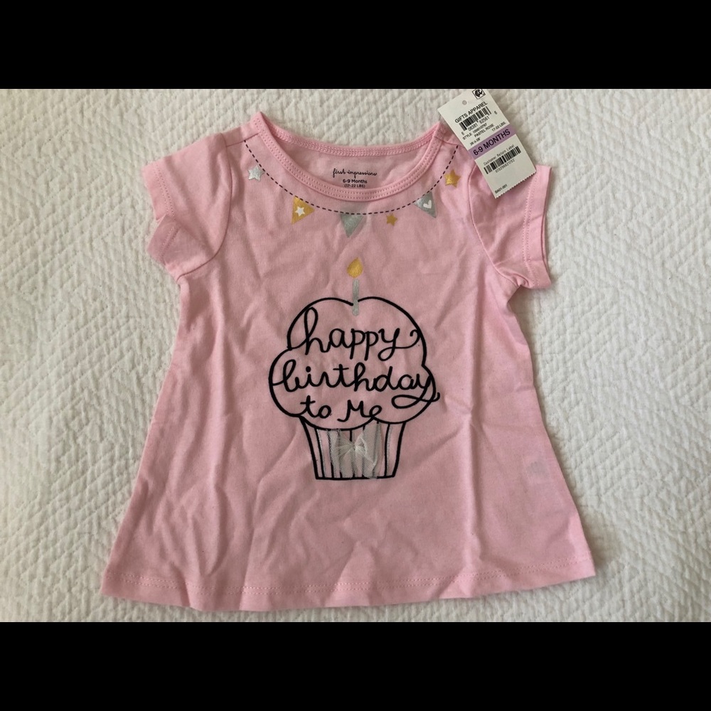 *NWT* Happy Birthday To Me - girls cupcake shirt